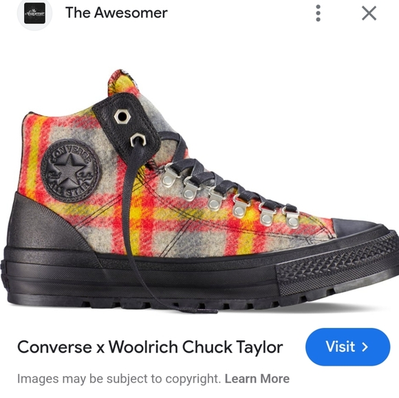 Converse x Woolrich Chuck Taylor's M 6 W 7.5 - Picture 2 of 15